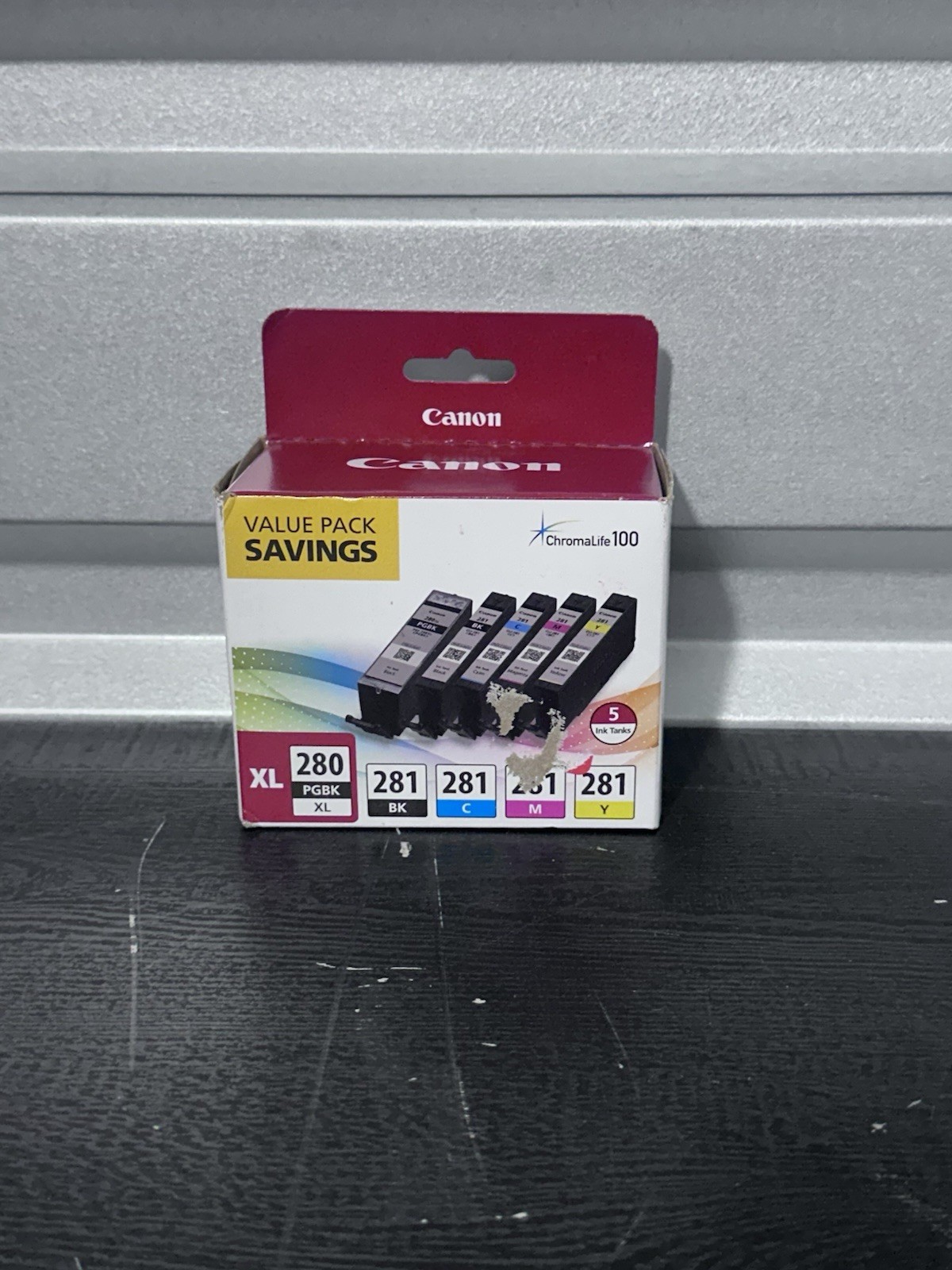 Canon Genuine PGI-280XL Black & CLI-281 Color 5 Pack Ink Cartridges Set OEM