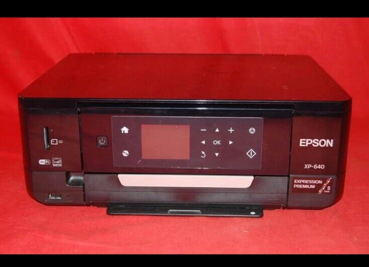 Epson XP-640 Wireless Color Photo Printer Expression Premium Black 0489