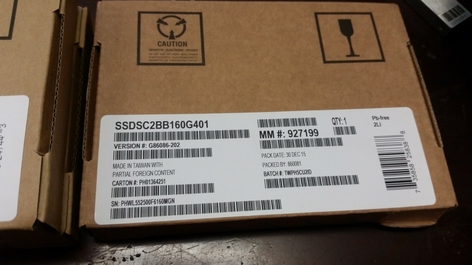 Intel DC S3500 160GB SATA 2.5" SSD SSDSC2BB160G401