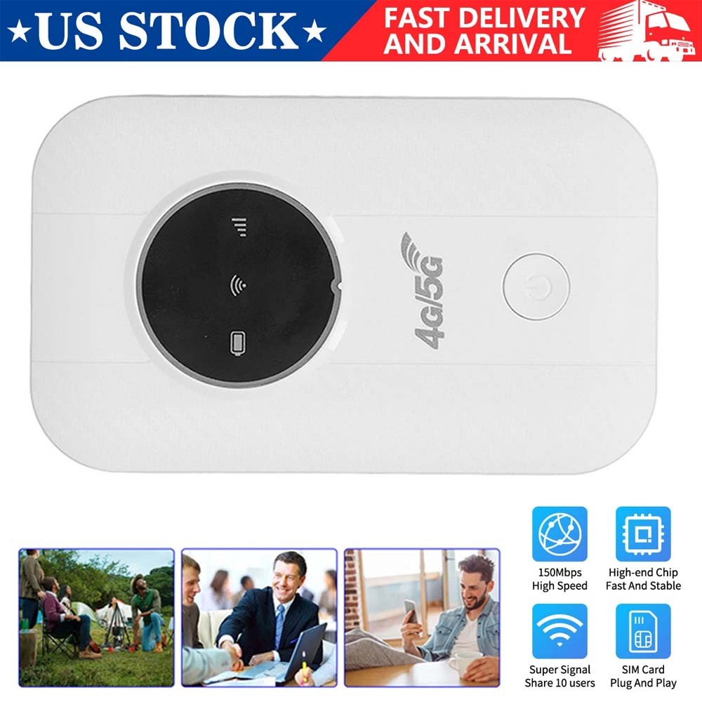 5G LTE Wireless WiFi Router Mobile Broadband Unlocked Portable LED Modem Hotspot
