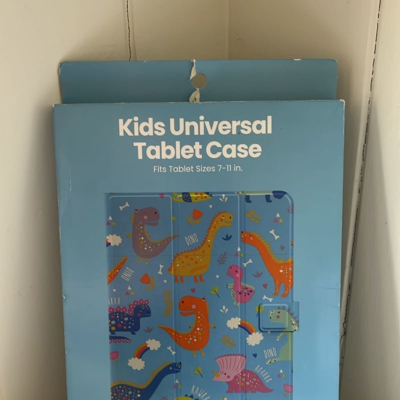 Kids Universal Tablet Case 7-11in Dinosaur Print Stand Cover Magnetic Closure