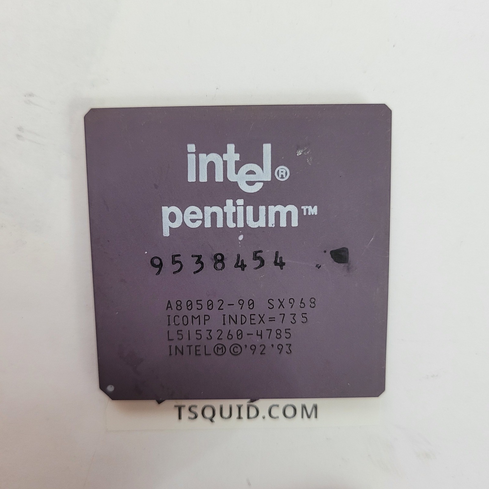 Intel Pentium CPU A80502-90 SX968 90MHz Socket 7 Ceramic Processor Vintage