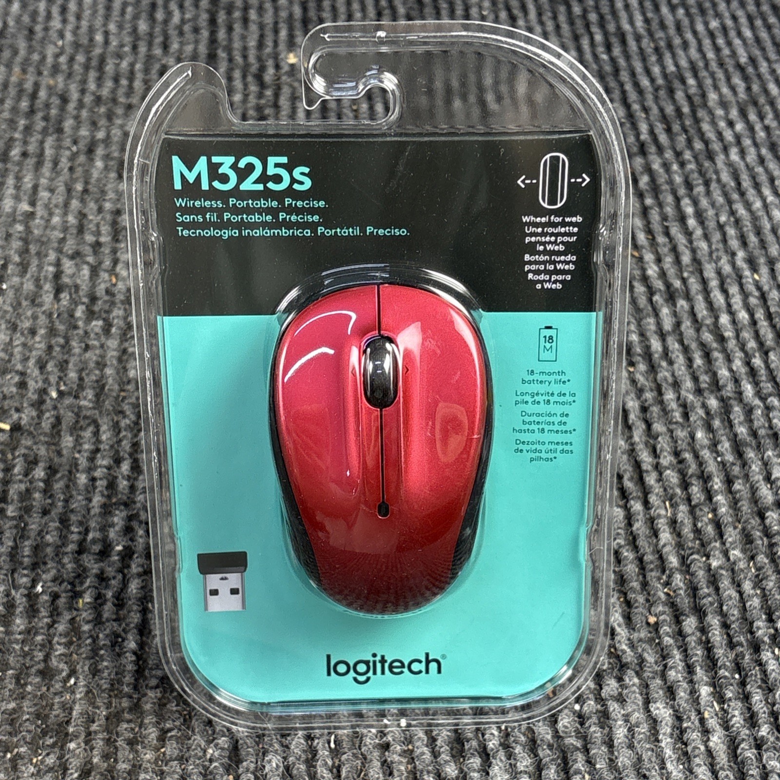 Logitech M325S Wireless Mouse (Red)