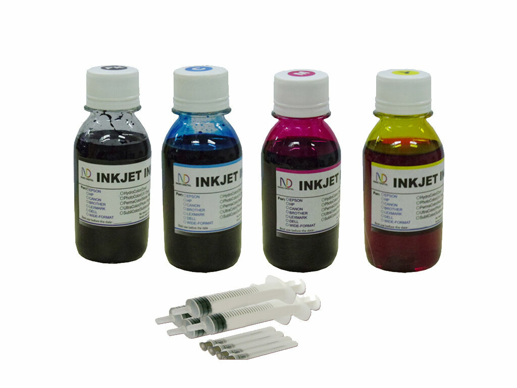 4x100ml ND Non-OEM Dye Refill Inks for 502 SuperTank WF ST-2000 3000 C2100 C4100
