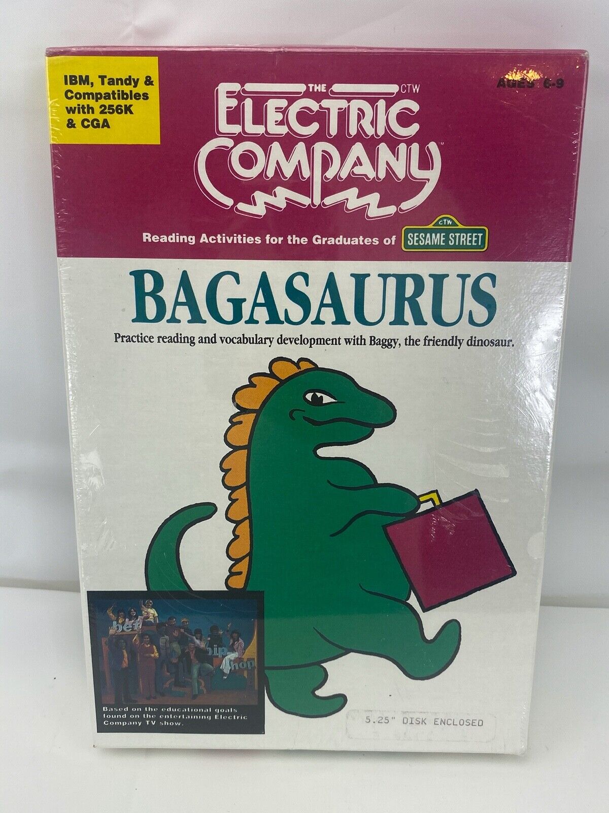 Bagasaurus IBM Tandy 5.25 Media Electric Company 256k & CGA Sealed Vintage Rare