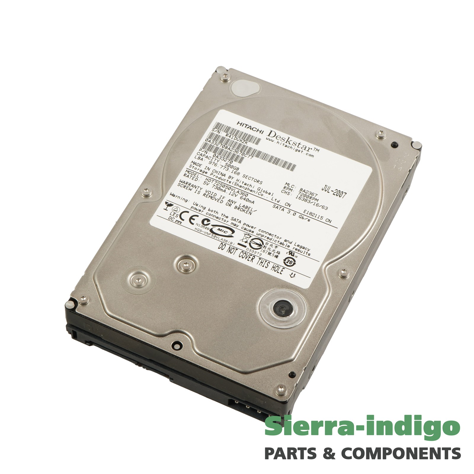 Hitachi HDT725050VLA360 500GB 3.5" SATA Disk Drive