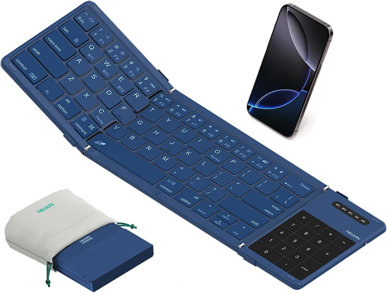 Cube Pocket Upgraded Foldable Keyboard with Touchpad & Number Pad