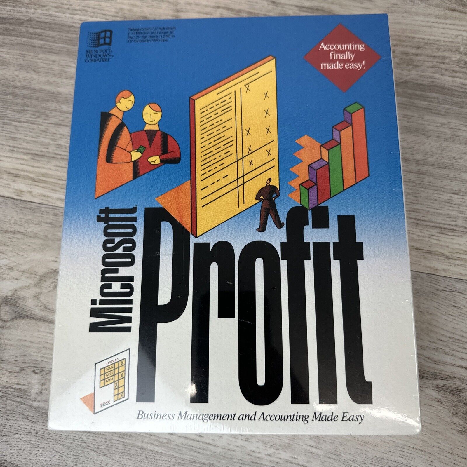 Rare SEALED Microsoft Profit Business Management Accounting Software DOS Windows