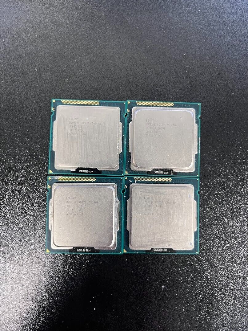 (LOT OF 4) Intel Core i5-2400 Quad Core @3.10GHZ Processor CPU LGA1155 SR00Q #27
