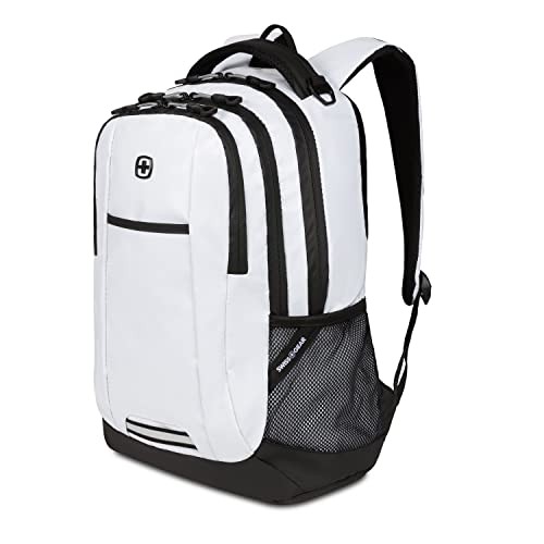 SA5505 SWISSGEAR CECIL LAPTOP BACKPACK, FITS 16 INCH LAPTOP, WHITE TARPAULIN