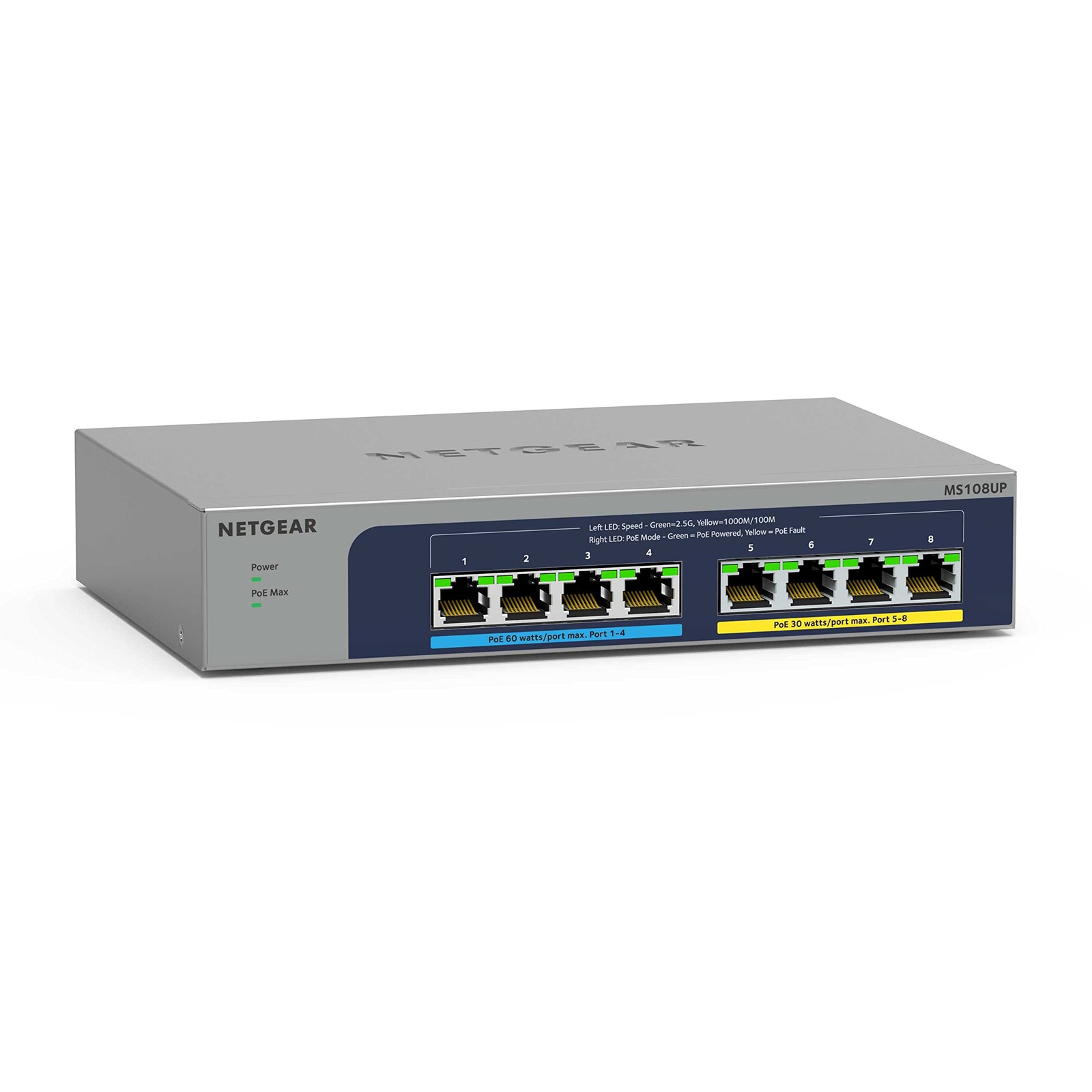 NETGEAR 8-Port Ultra60 Multi-Gigabit 8 Port, PoE+/PoE++ @ 230W, Unmanaged