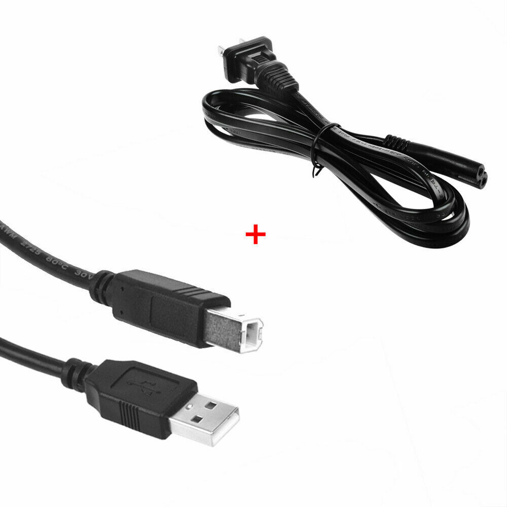 USB + POWER CABLE FOR CANON PIXMA MX479 MX490 MP830 MG5320 MX340 MX350 MX410