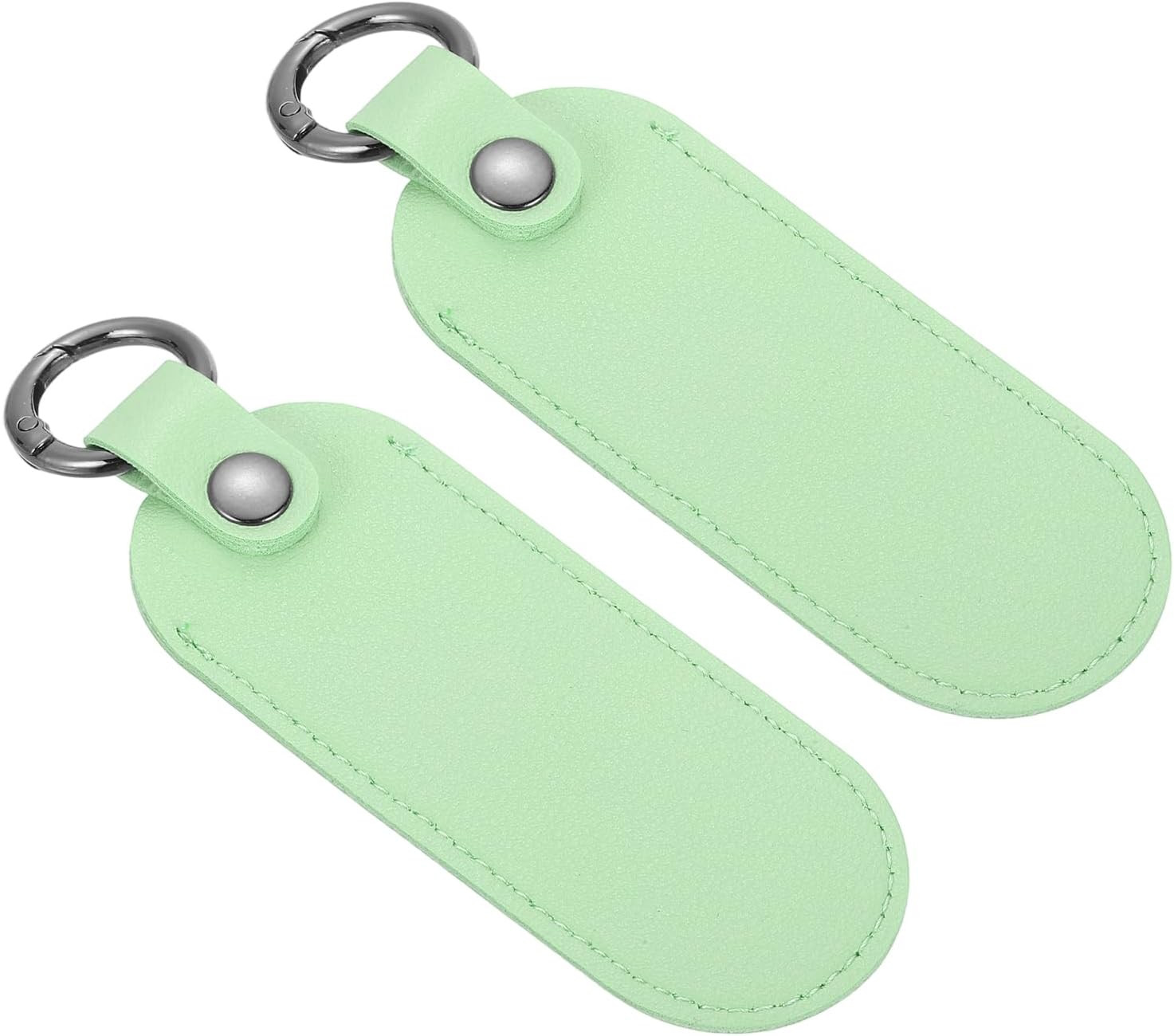 2Pcs Leather USB Flash Drive Holder Keychain Holder 5"x1.7"