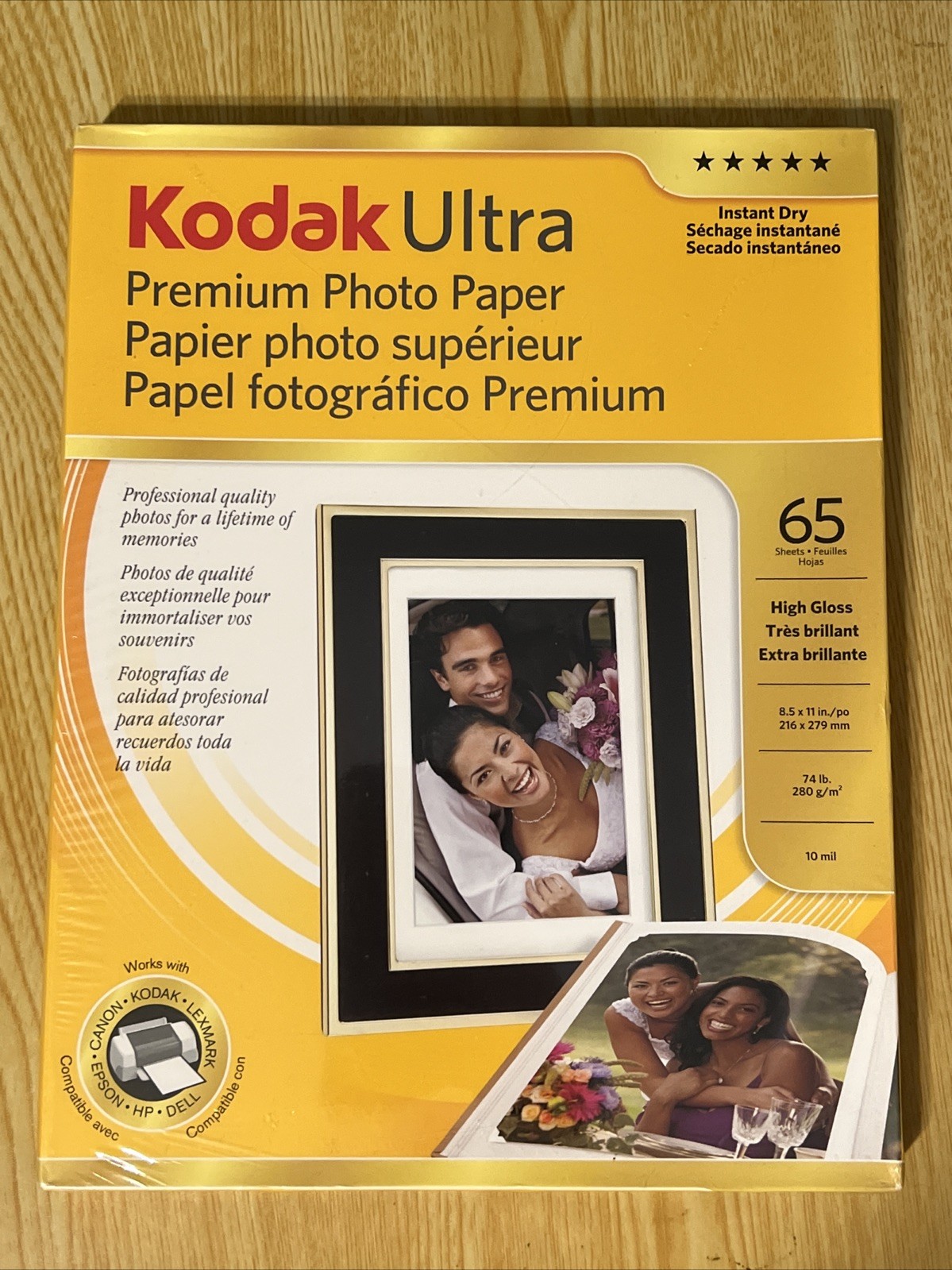 Kodak Ultra Premium Instant Dry Photo Paper 65 High Gloss Sheets 8.5 x 11 Sealed