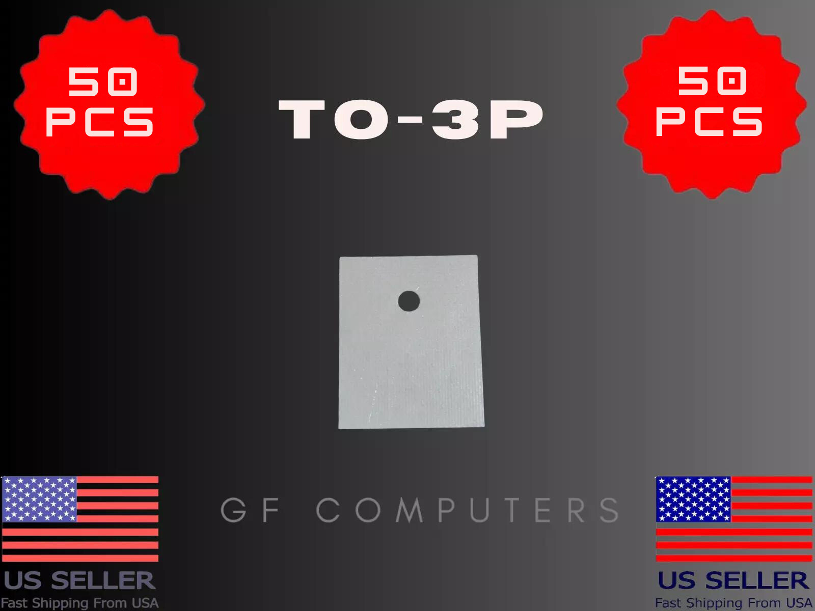 50 Pack TO-3P TO-247 Transistor Silicone Insulator Pads Thermal Insulation Pad
