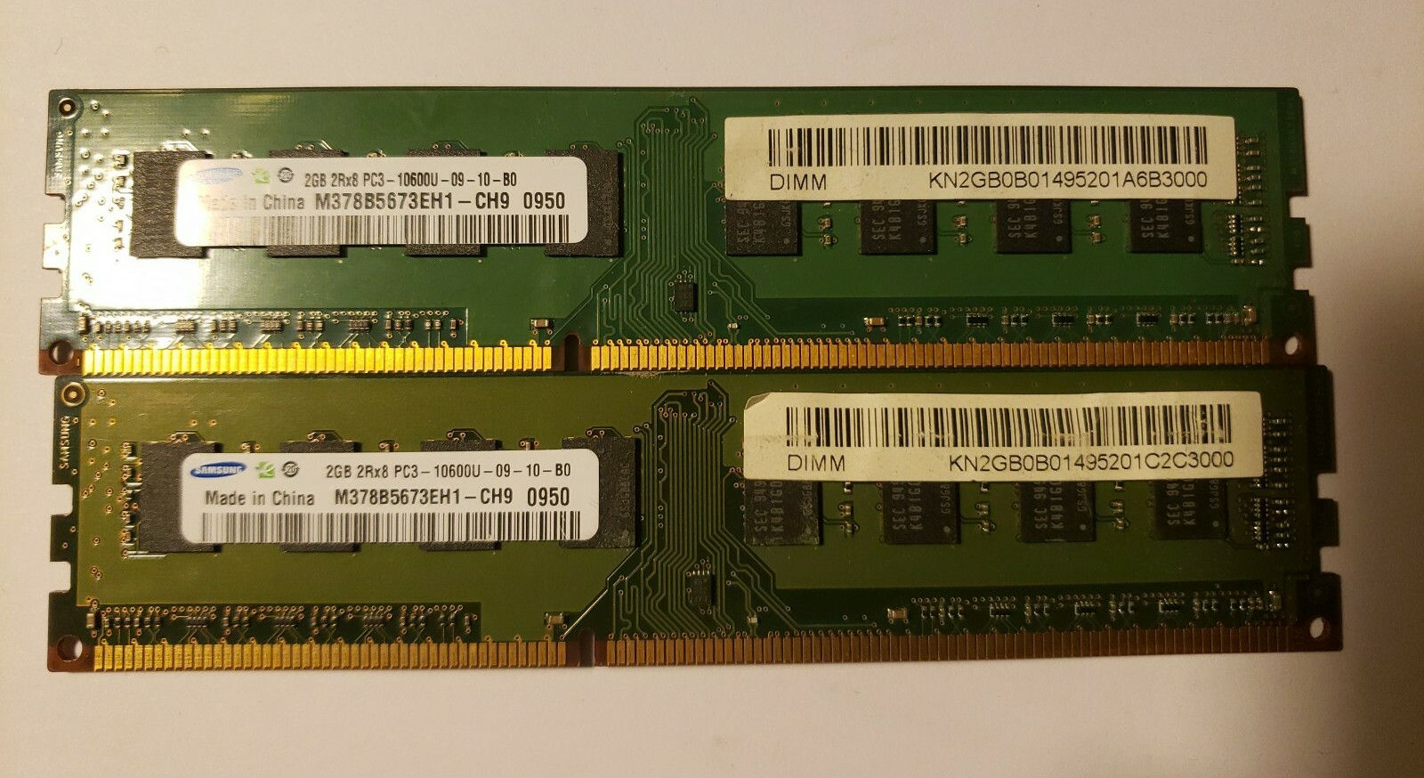 Samsung DIMM 4GB 2X3GB  PC3-10600 SDRAM Memory (M378B5673EH1CH9)