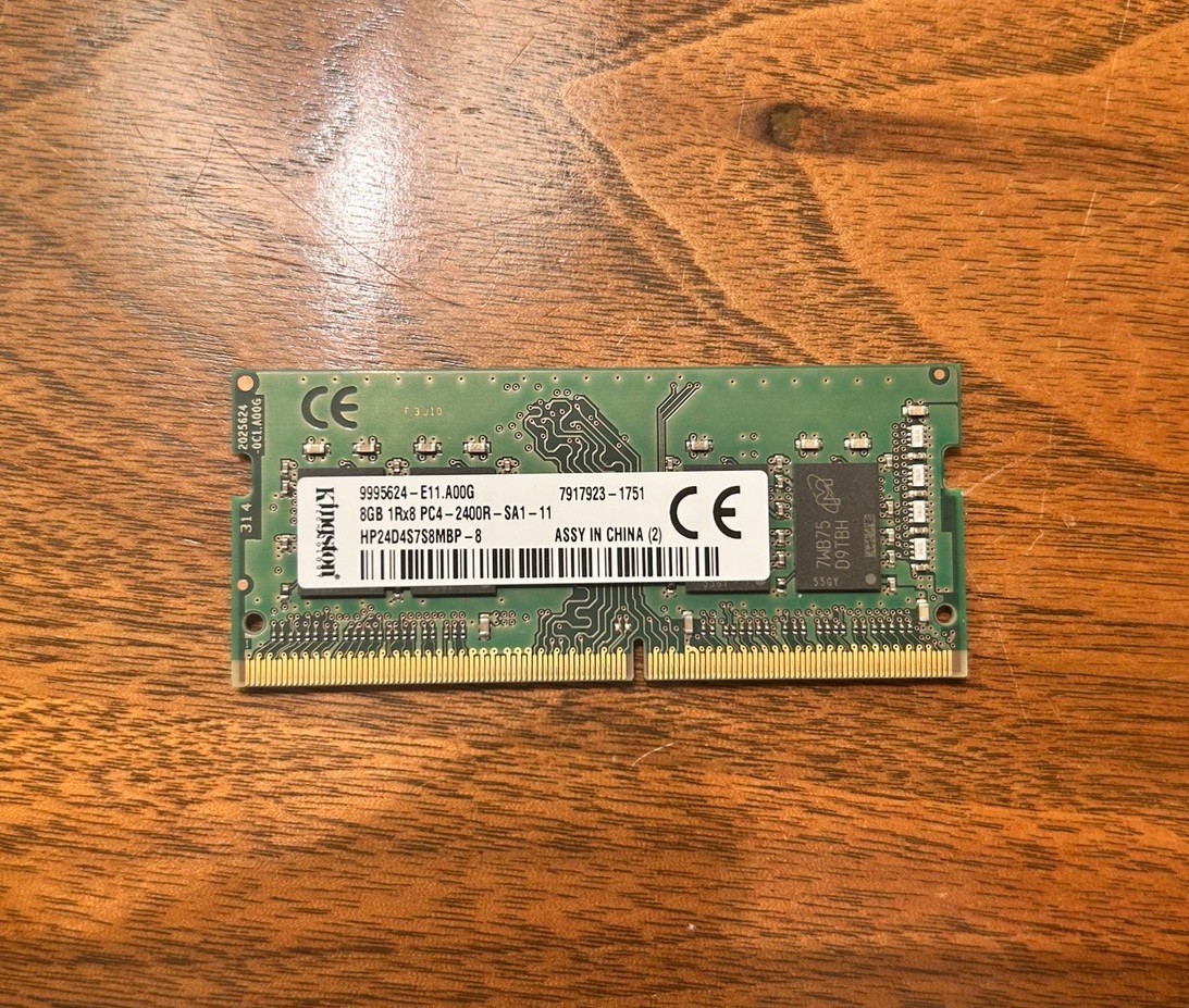 Kingston 8GB DDR4-2400 SODIMM Laptop RAM HP24D4S7S8MBP-8 855843-H71