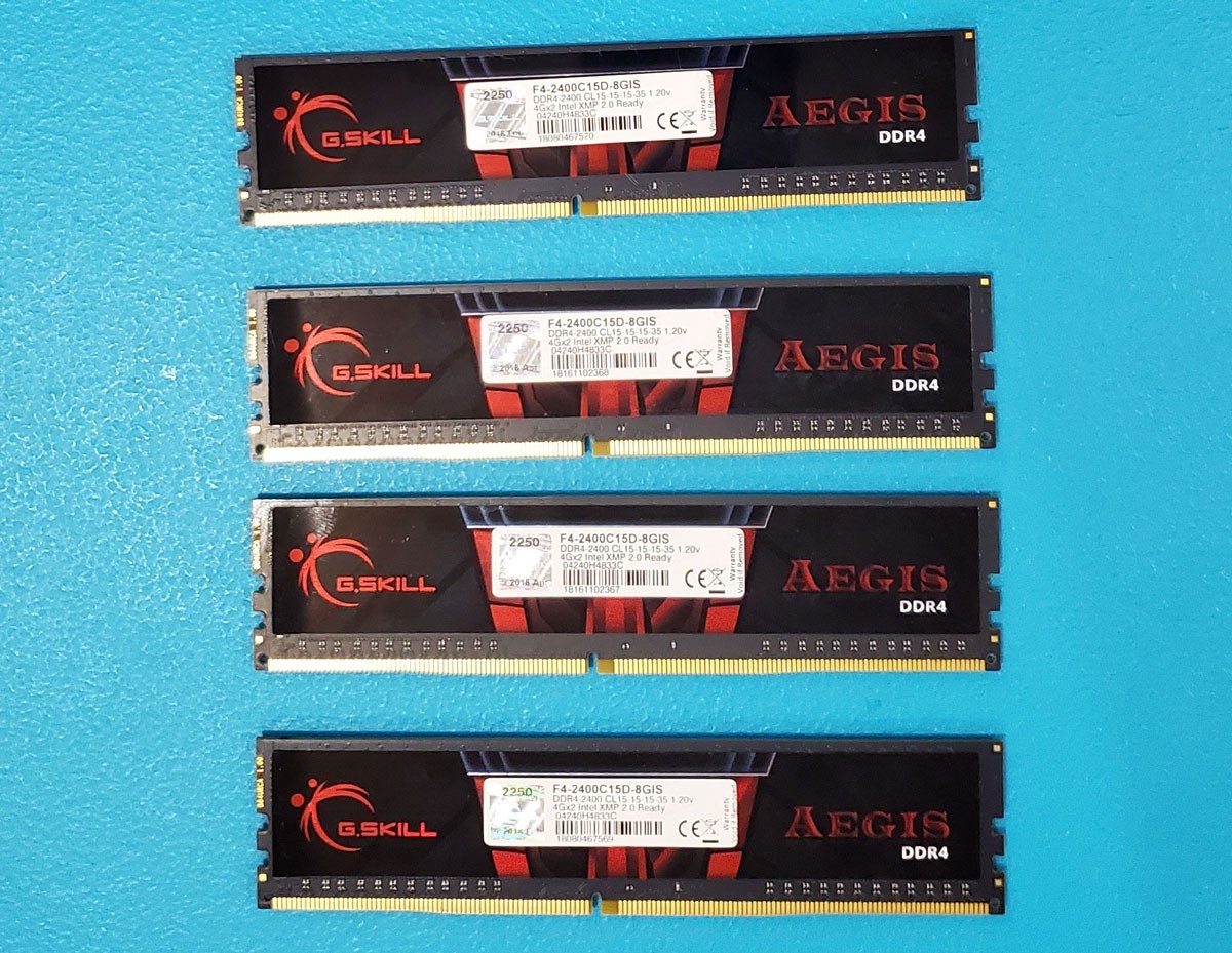 G.SKILL Aegis 16GB (4x4GB) DDR4 SDRAM 2400 F4-2400C15D-8GIS