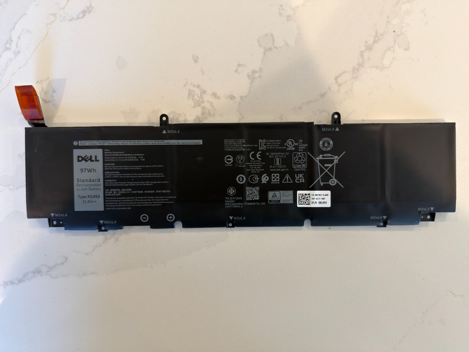 Genuine Dell OEM 97Wh Battery XPS 17 9700 9710 F8CPG XG4K6 Used 50% Health