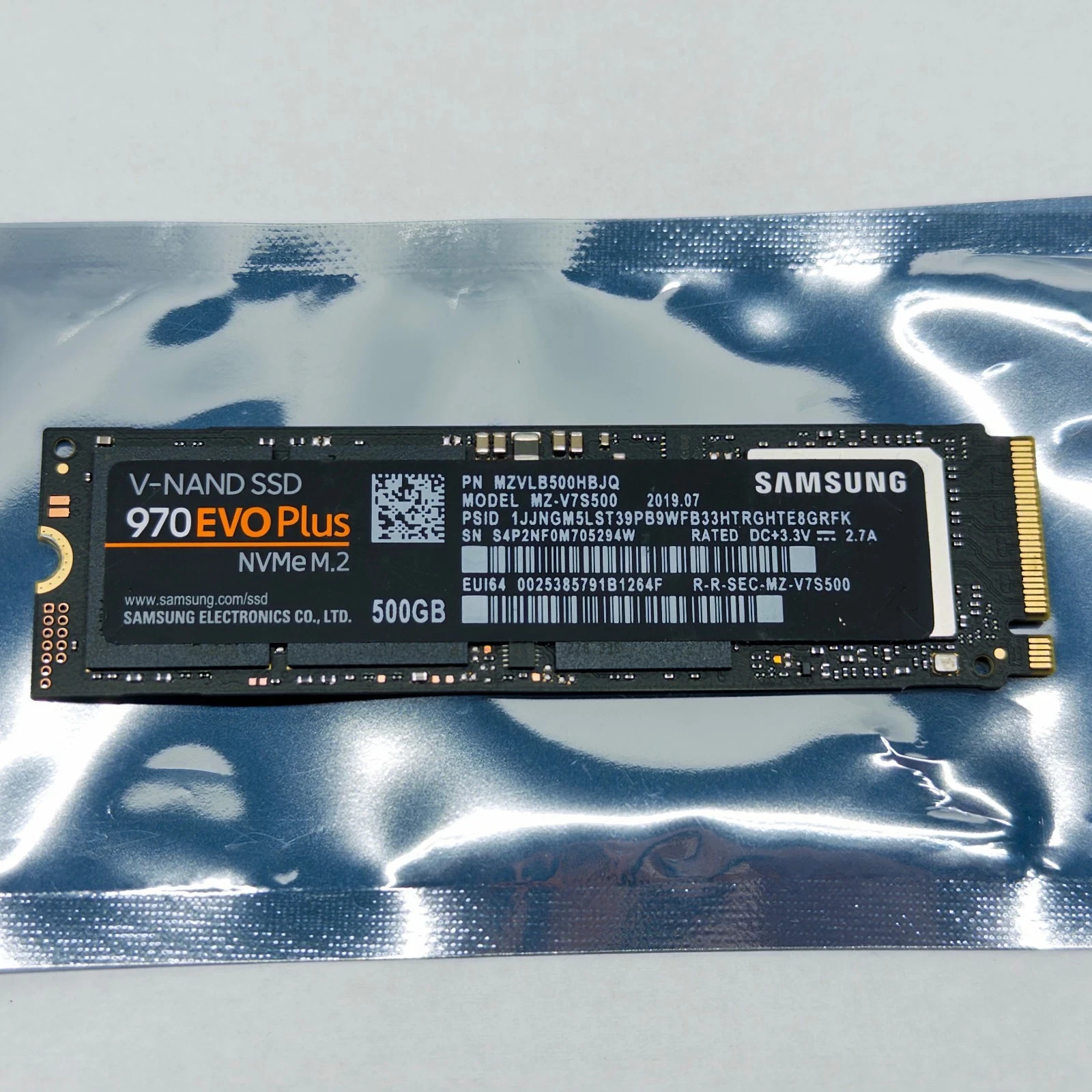 Samsung 970 EVO Plus 500GB M.2 2280 PCIe Gen3 x4 NVMe Internal SSD MZ-V7S500