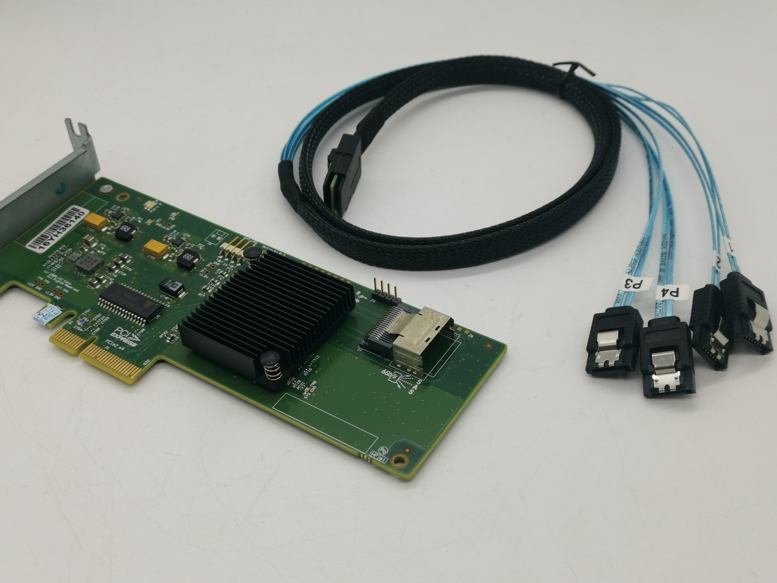 LSI 9211-4i 6G SAS HBA FW:P20 IT Mode ZFS FreeNAS unRAID + SFF-8087 SATA