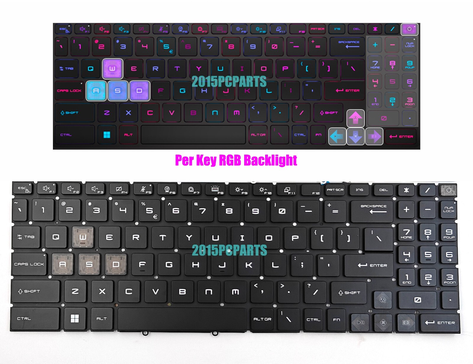 New MSI Raider GE68 HX GE78 HX 13VG 13VH 14VFG Keyboard Per-Key RGB Backlit US