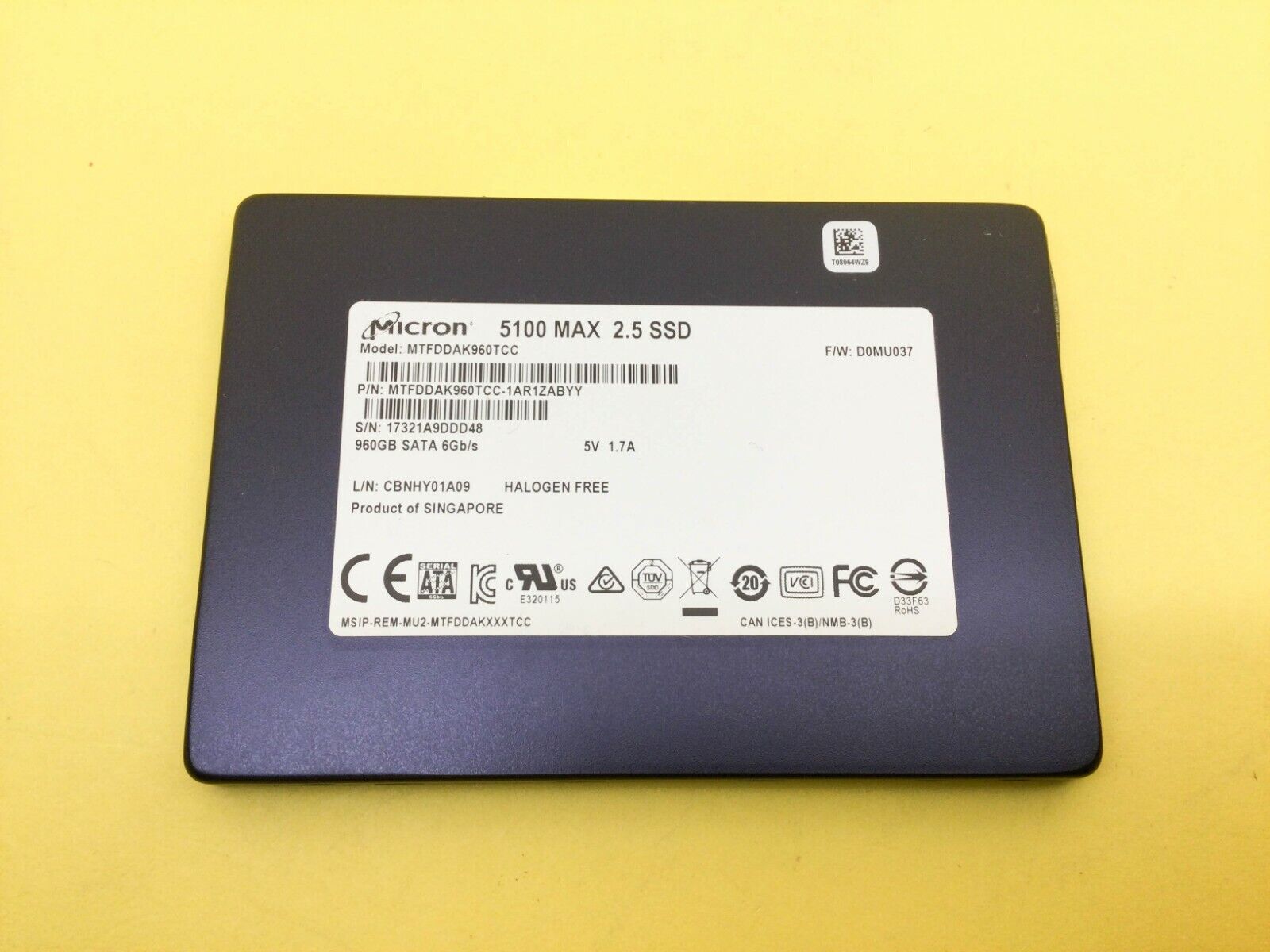 Micron 5100 MAX 960GB SATA 6Gb/s 2.5