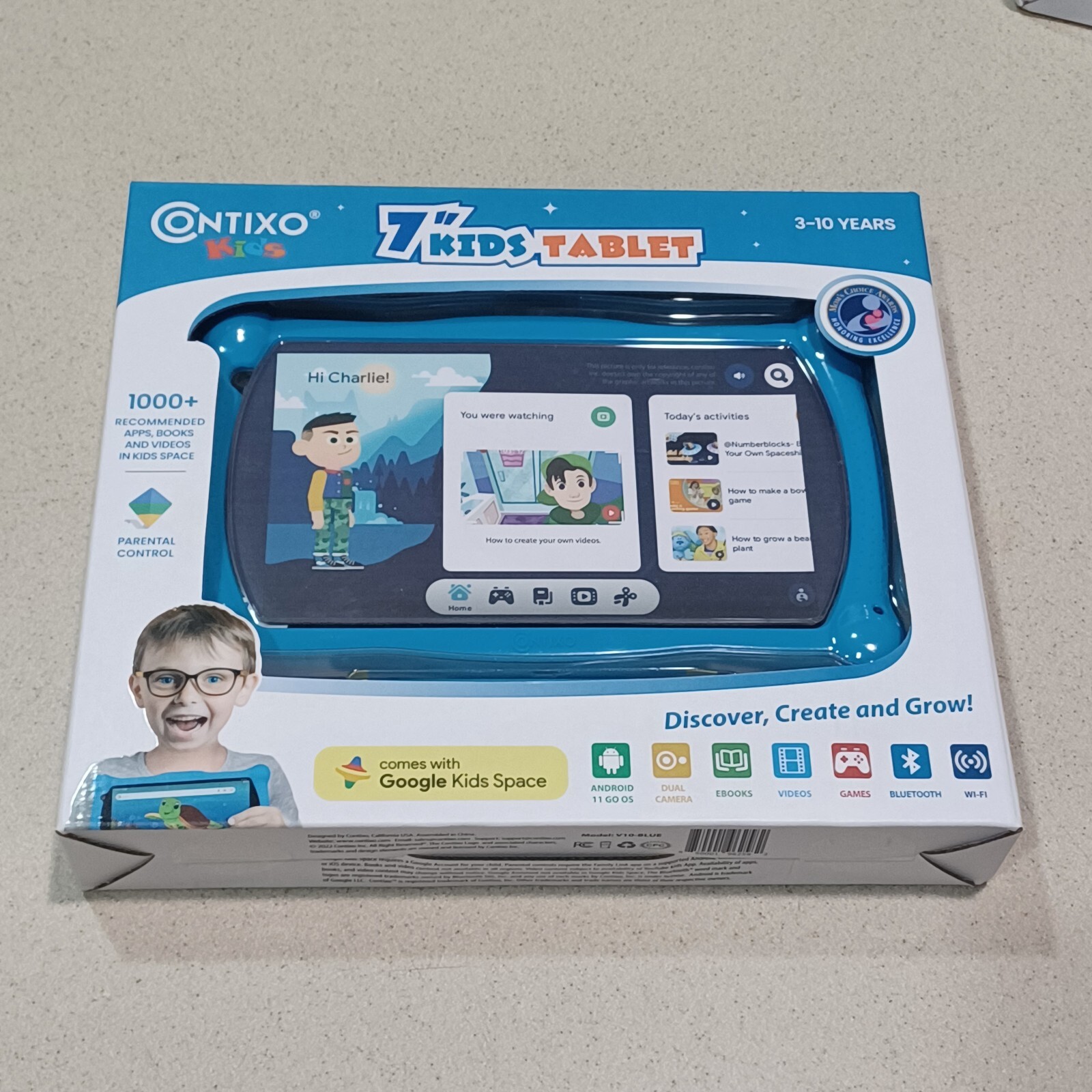 Contixo V10 16GB Wi-Fi 7 inch Kids Tablet  BLUE. New Sealed