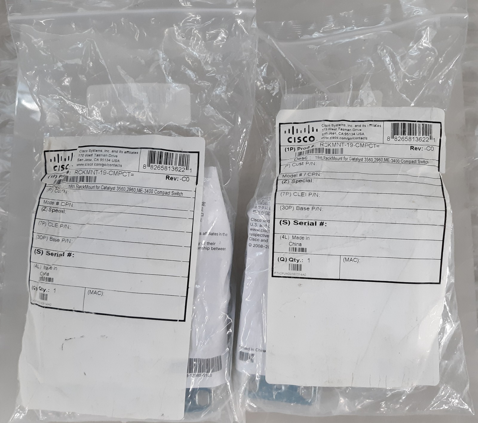 Pair of Cisco RCKMNT-19-CMPCT 19in. RackMount NEW *SEALED*