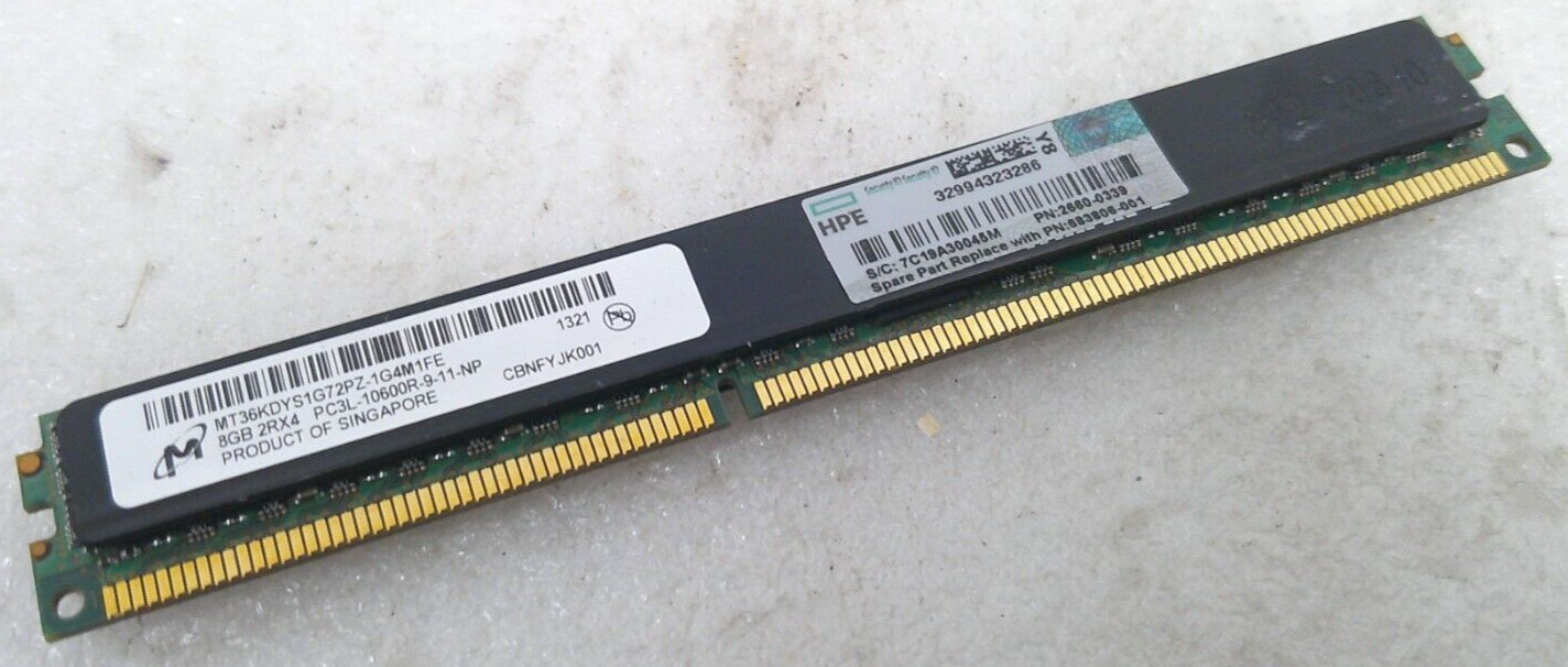 Micron HPE 8GB Memory MT36KDYS1G72PZ-1G4M1FE 2660-0339, 683806-001