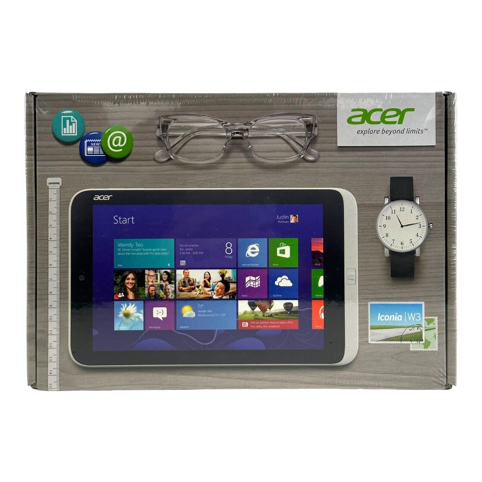 New Acer Iconia W3-810-1600 Win 8 | Intel Atom Z2760| 2GB Mem| 32GB eMMC