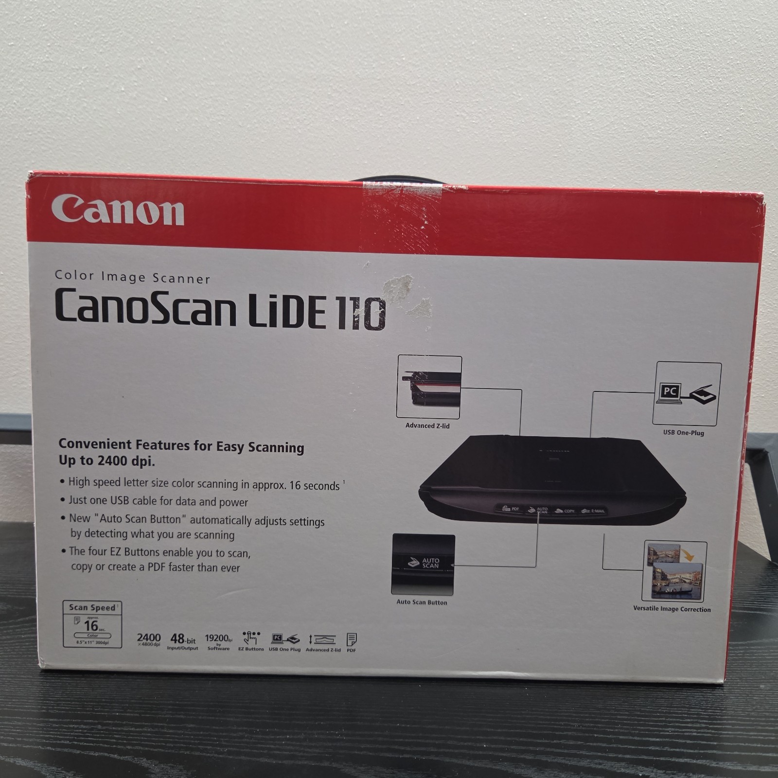 Canon CanoScan LiDE 110 Flat Bed Color Image Scanner 2400 DPI
