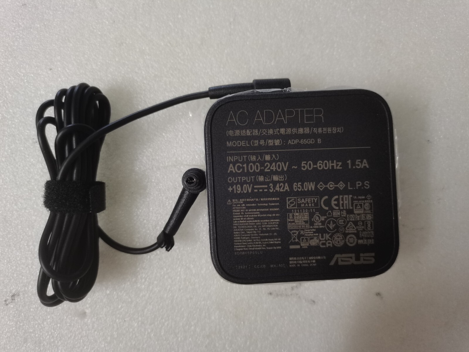 19V 3.42A ADP-65GD B for ASUS TUF Gaming VG27AQ monitor AC Adapter Original 65W