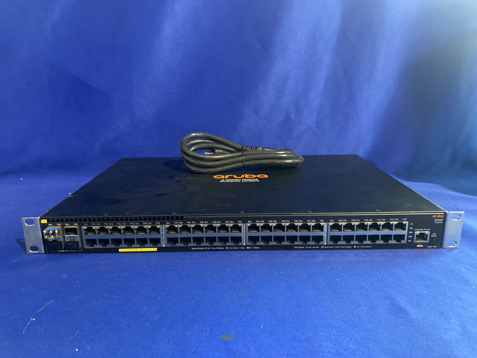 HP Aruba 2930F JL264A 48G POE+ 4SFP Ethernet Switch With Power Cord