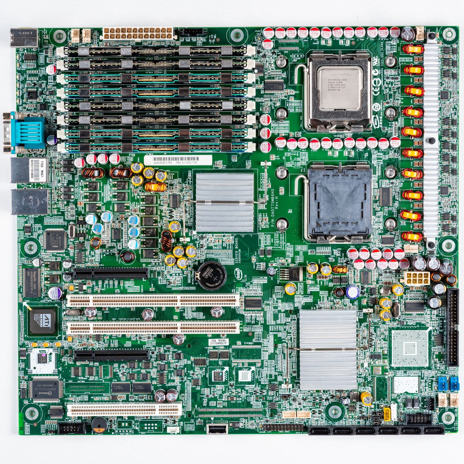 Intel Dual Socket LGA771 EATX Motherboard 16GB DDR2 Xeon E5420 SATA Dual LAN NAS