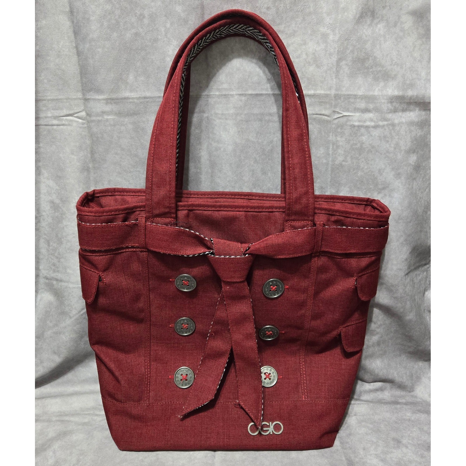 OGIO Hamptons Tote Bag Padded Laptop Executive Travel Bag Garnet Red