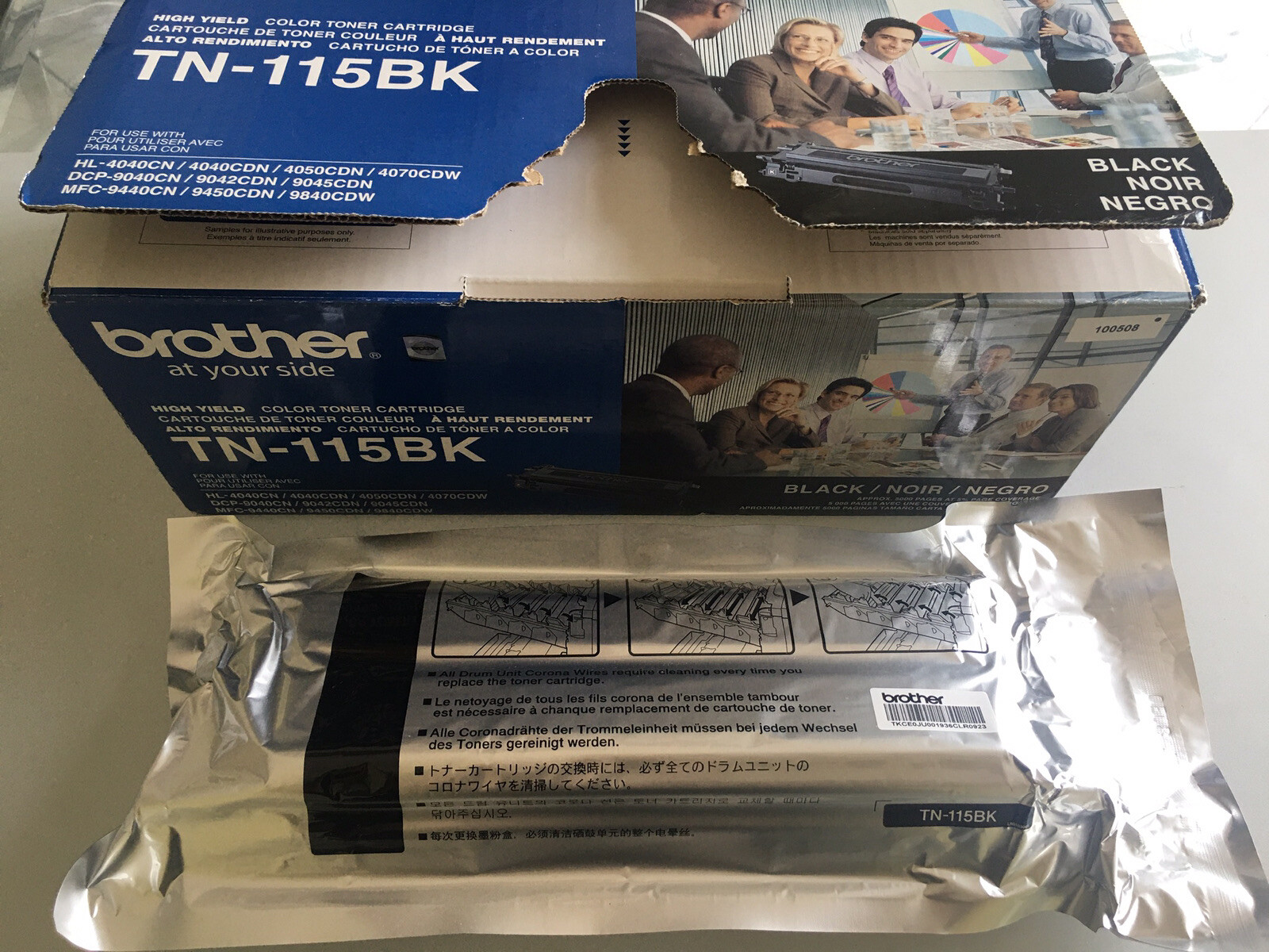 BROTHER TN-115BK HIGH YIELD BLACK TONER CARTRIDGE ~ 5000 COPIES ~ 