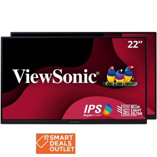 ViewSonic VA2256-MHD_H2 Dual Pack Head-Only 1080p IPS Monitors