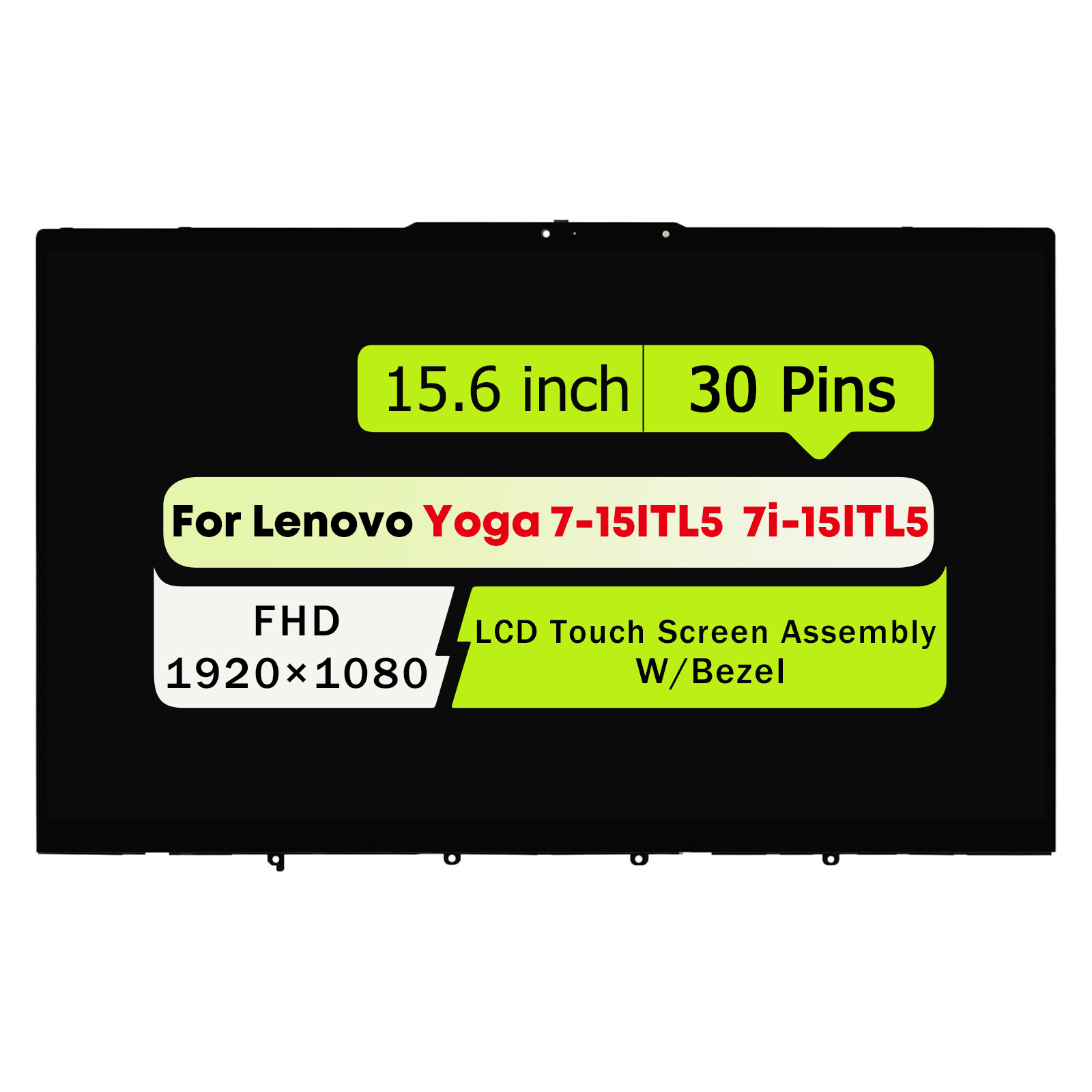 5D10S39671 5D10S39672 LCD Touch Screen Replacement for Lenovo Yoga 7-15ITL5 82BJ