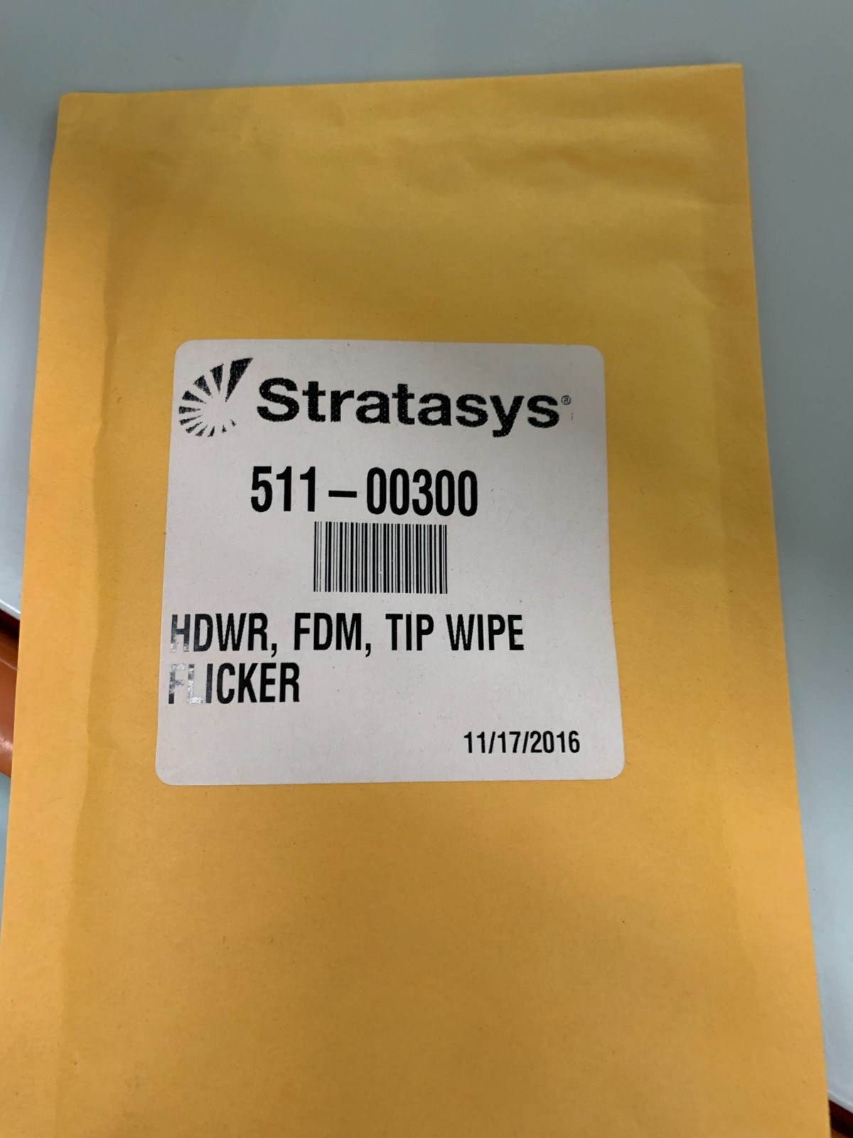 Stratasys 511-00300 HDWR, FDM, TIP WIPE FLICKER (Brand New)