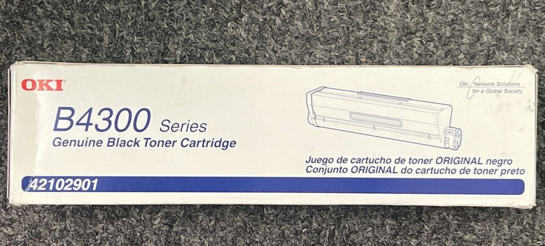 Genuine B4100/B4200/B4300 Series OKI Black Toner Cartridge 42103001 New