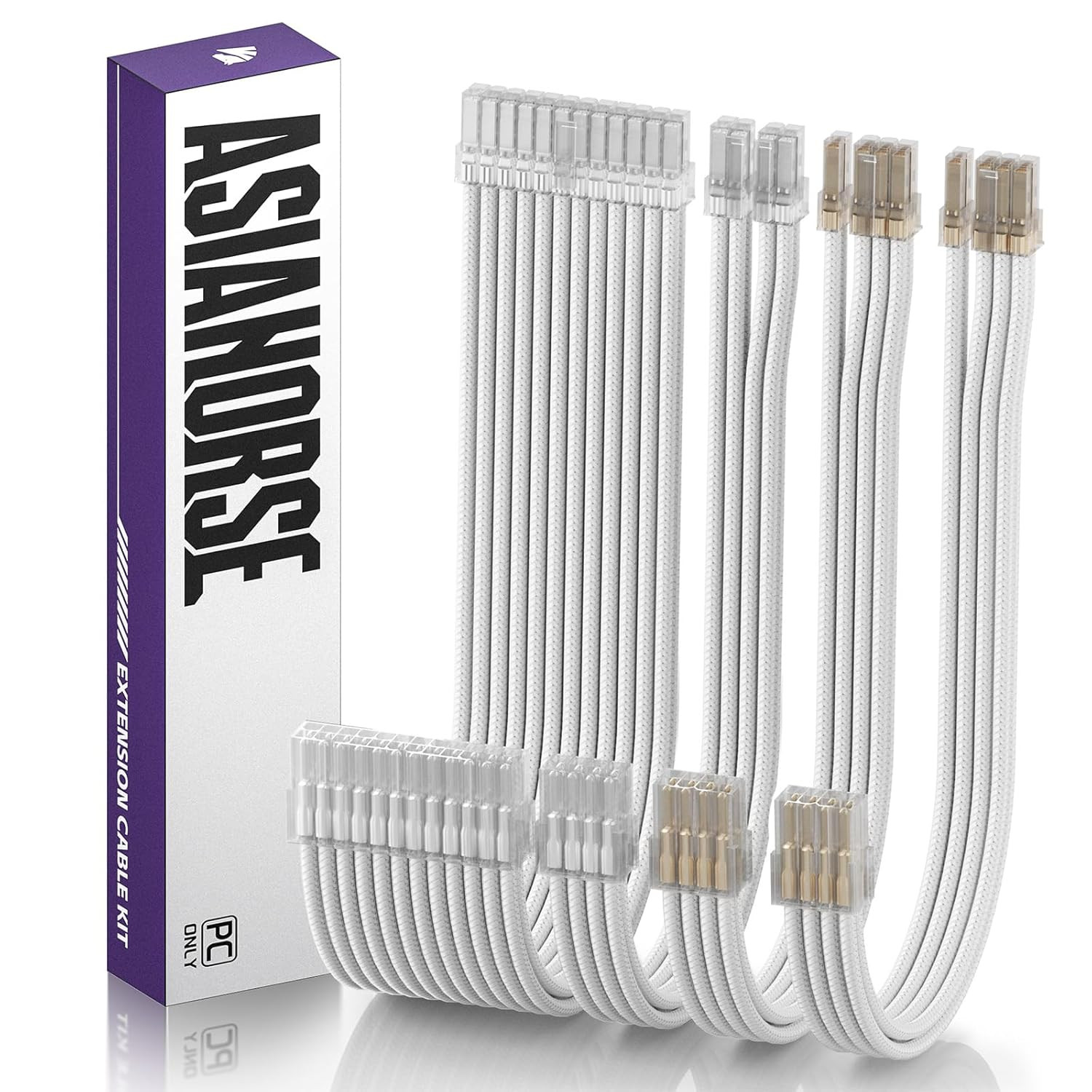 16AWG PSU Cable Extension Kit, Sleeved Custom Mod GPU PC Audio Video