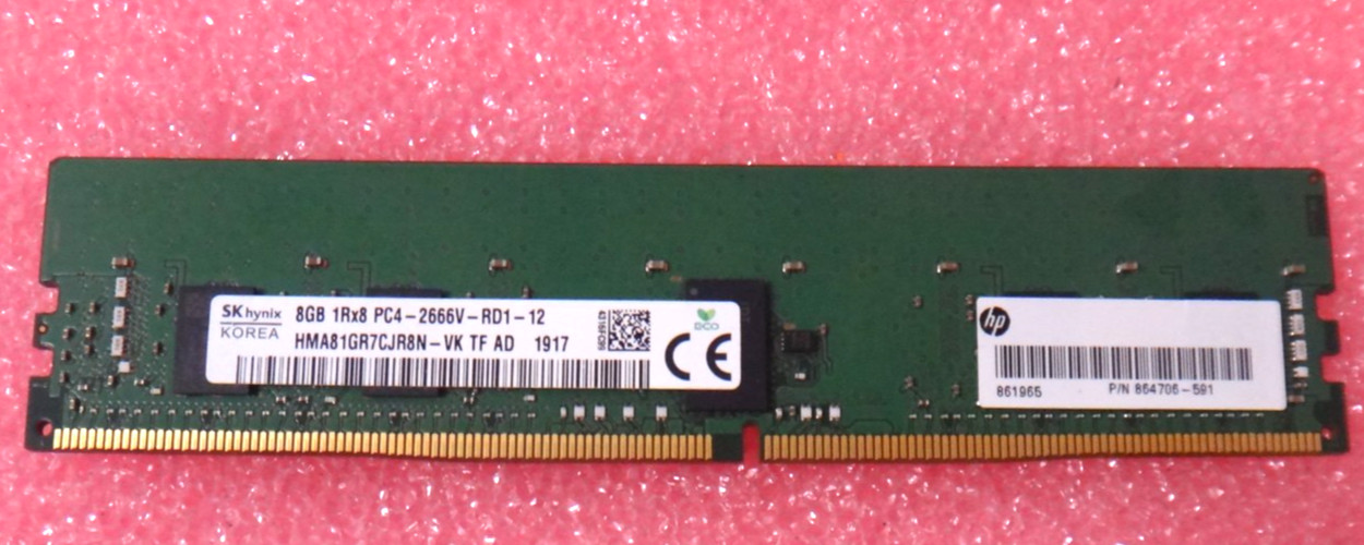 Genuine  SK Hynix 8GB PC4-2400T-R  8 GB  1Rx8 HMA81GR7MFR8N-UH