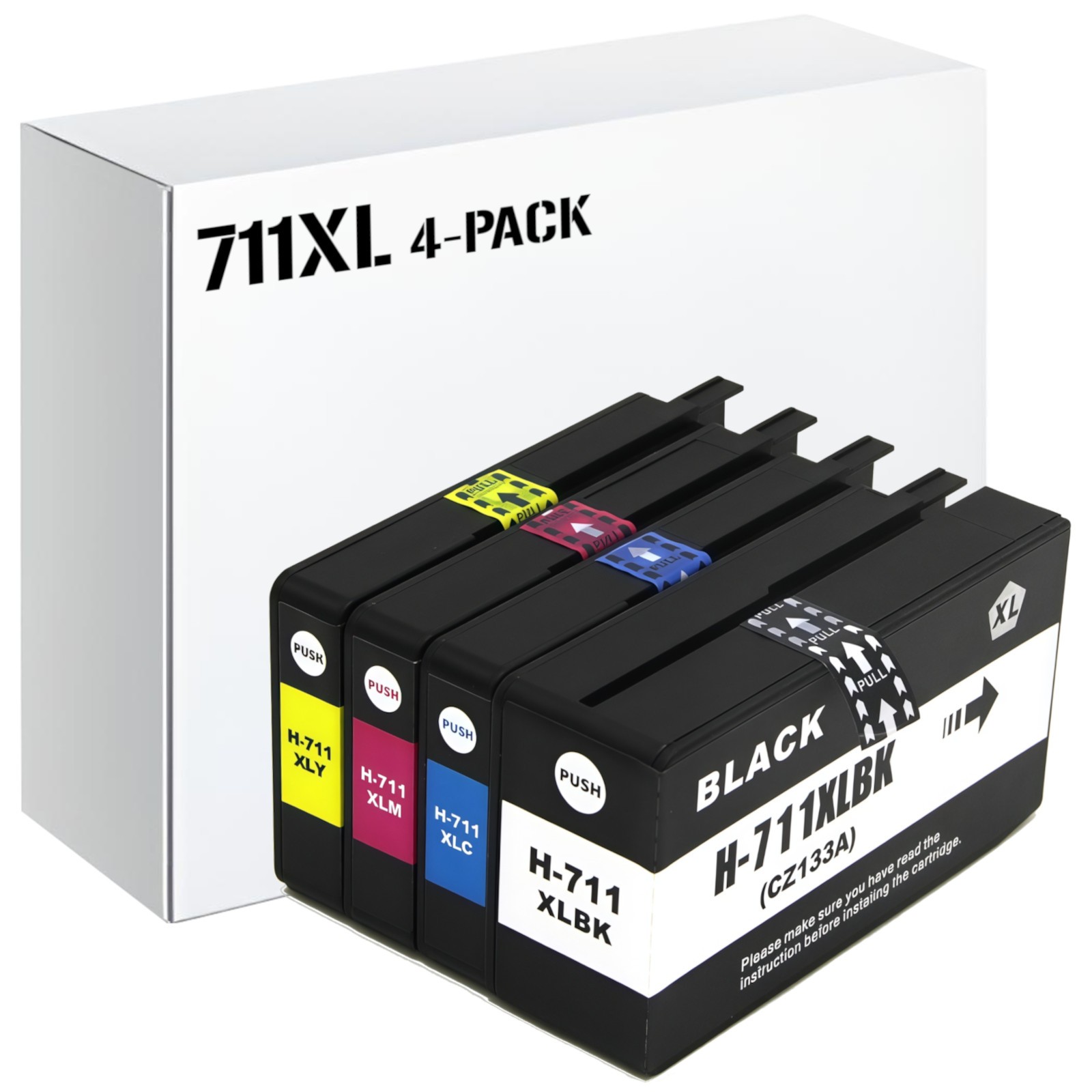 4pk 711XL 711 Ink Cartridges Compatible For HP Designjet T120 T520