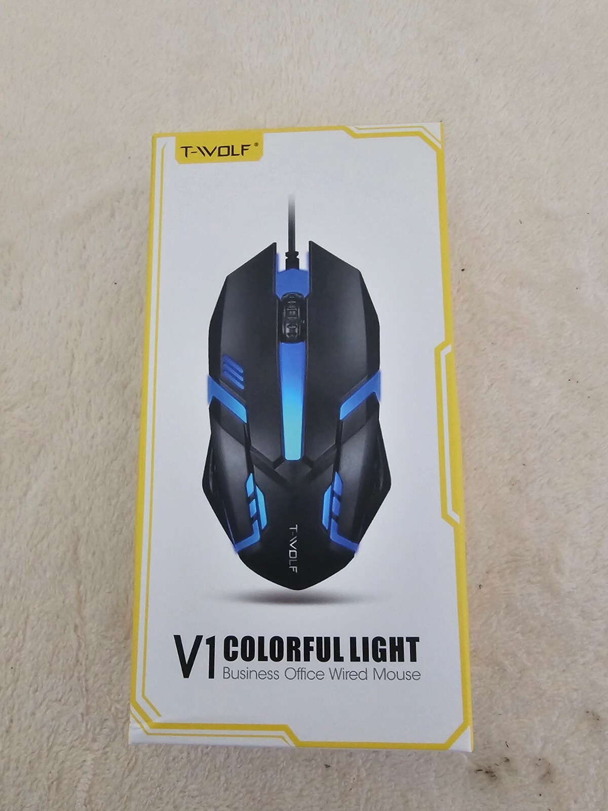 T-WOLF V1 Summoner Business Office Wired Rainbow Glow Mouse A2