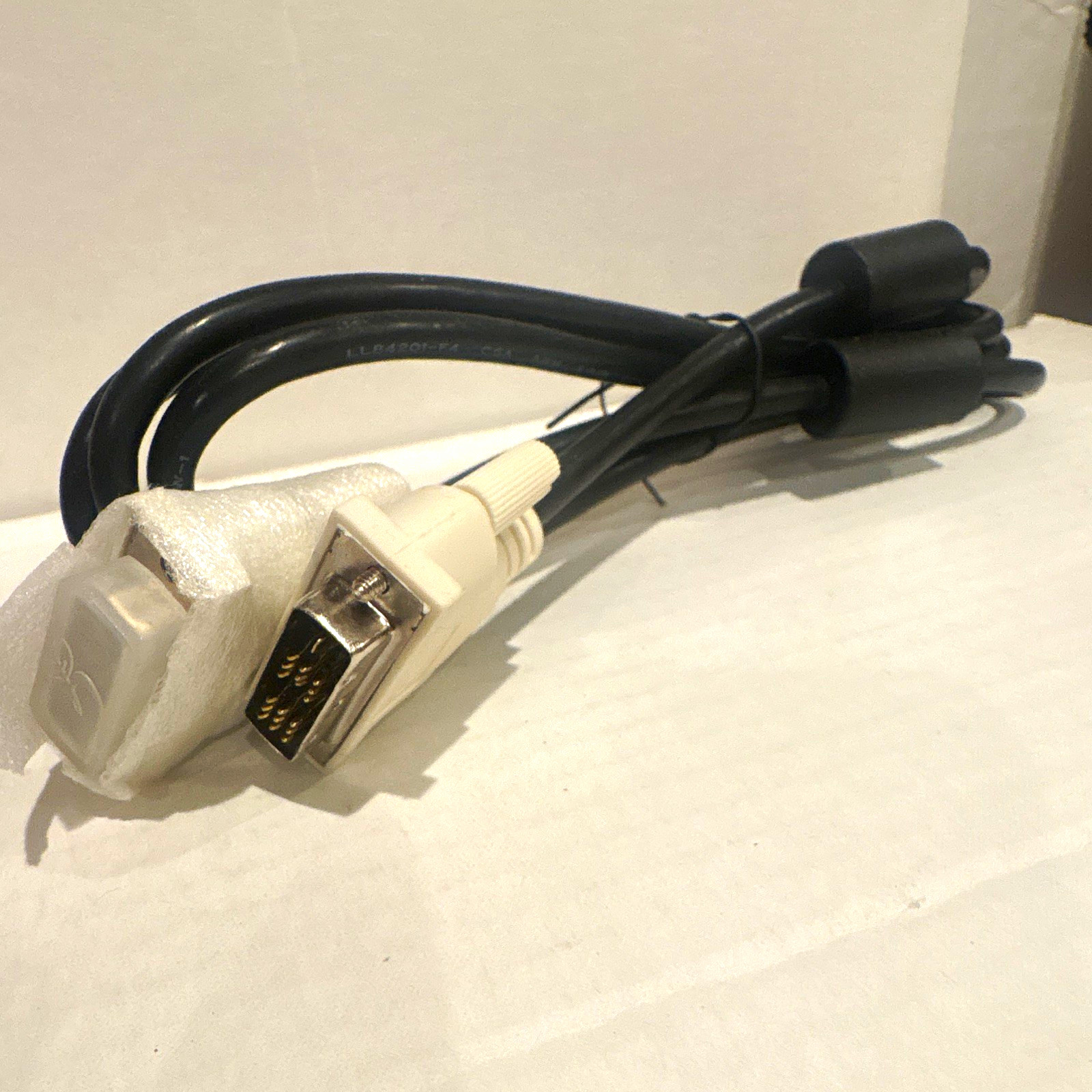 DVI Cable DVI-I Male to DVI-I Male 3 ft Black AWM 20276 MPN E119932-T