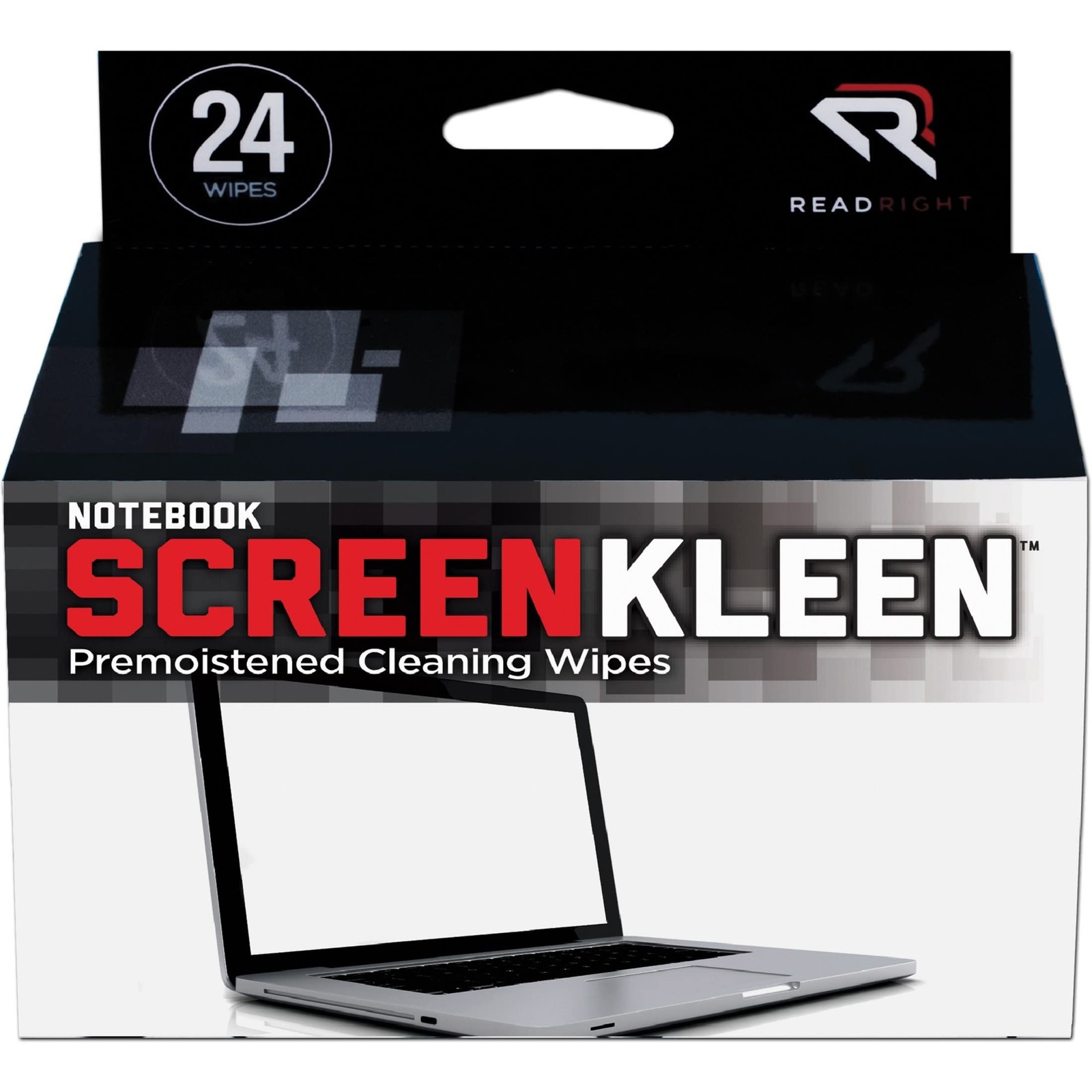 Read Right Laptop and Computer Screen Cleaning 1 Count (Pack of 24), White