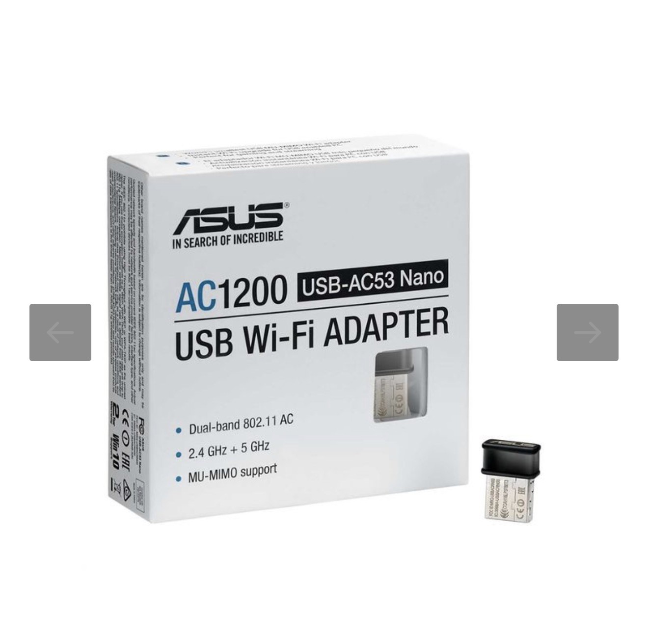 ASUS BE6500 USB-BE92 Nano WiFi7 USB Adapter NEW NIB