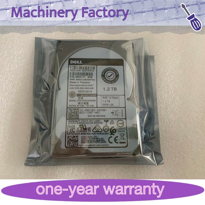 New Dell 00KV02 0KV02 HUC101812CSS200 1.2TB 2.5" 10K 12Gbps SAS HDD Hard Disk