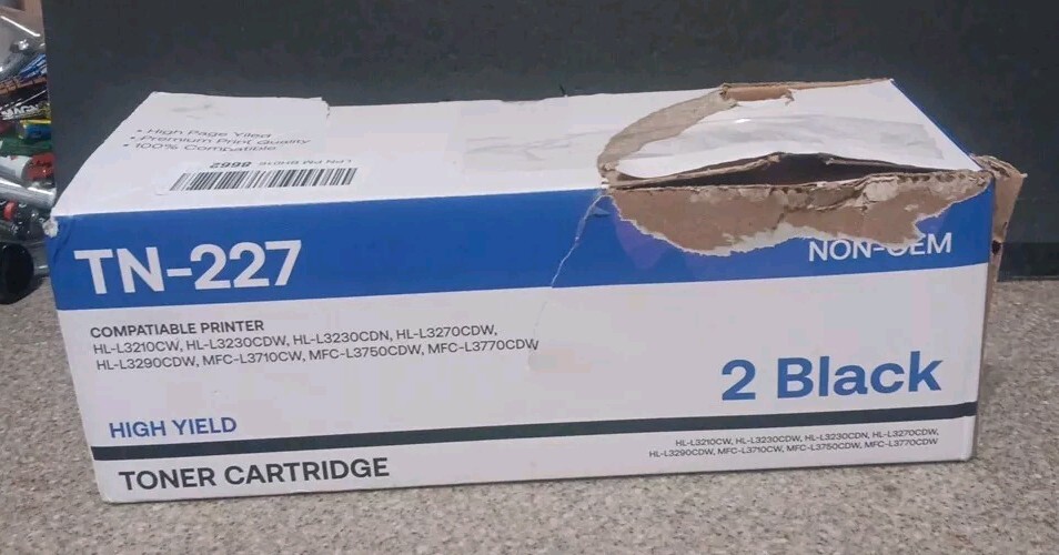 TN-227 2 Black Toner Cartridges